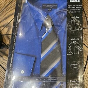 Giorgio Brutini Blue Men's Dress Shirt